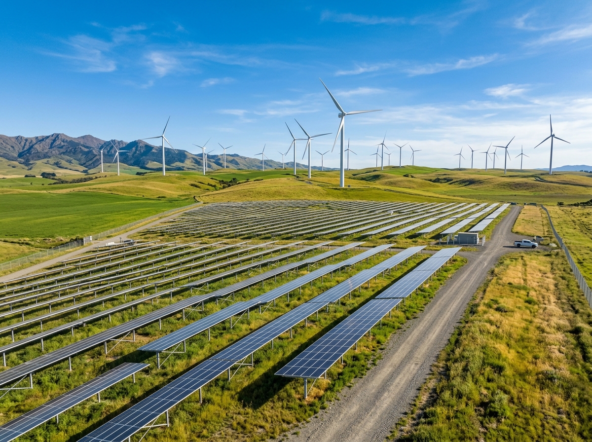 Wind and Solar Hybrid Renewable Energy Installation